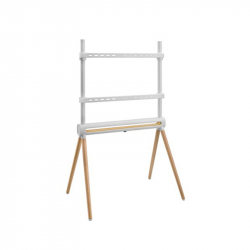 Напольная подставка для телевизора с подсветкой Brateck Scandinavian Easel Studio TV Floor Stand RGB Light White & Beech (FS29-46F-01L)