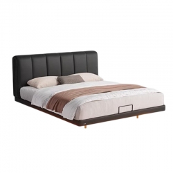 Двуспальная кровать Xiaomi Linsy Piano Key Leather Bed 1.8 m Black (TPC700-B) (без матраса)