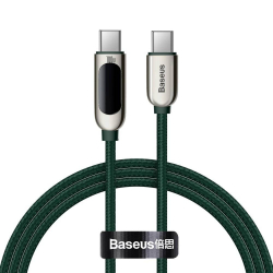 Кабель Baseus Display Fast Charging Data Cable Type-C to Type-C 100W 1m Green (CATSK-B06)