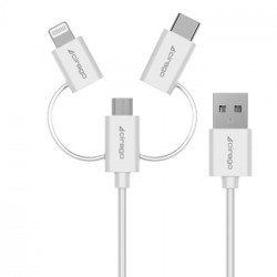 Кабель 3 в 1 Xiaomi Cirago 3-in-1 Sync and Charge Cable with Lightning-  USB-C - Micro USB
