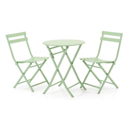 Набор обеденной мебели Складной круглый стол и 2 стула Xiaomi MWH Colorful Folding Round Table And 2 Folding Chair Set Green