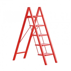 Пятиступенчатая складная лестница Xiaomi Nagu Foldable Climbing Ladder Red