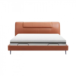 Умная двуспальная кровать Xiaomi 8H Feel Leather Smart Electric Bed 1.5m Orange (умное основание DT5 и латексный матрас RM)