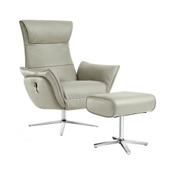 Кресло-реклайнер из натуральной кожи механическое Xiaomi UE Yoyo Real Leather Leisure Chair Light Luxury Gray
