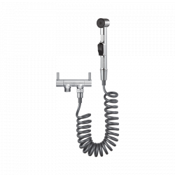 Гигиенический душ Xiaomi Submarine Toilet Mate Spray Gun Set Silver с угловым клапаном
