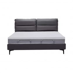 Умная двуспальная кровать Xiaomi 8H Milan Smart Leather Electric Bed S 1.8 m Grey Blue (умное основание DT4 и ортопедический матрас TR)