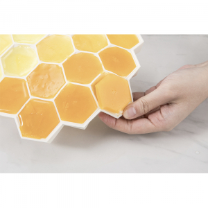 Силиконовая форма для льда Jordan Judy Ice Mold Honeycomb Beige 19 ячеек (CD033) - фото 3