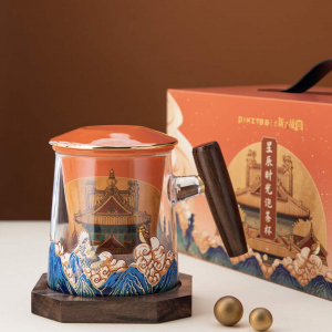 Стеклянная чашка для чая с керамическим фильтром Xiaomi Pinztea Glass Tea Cup With Ceramic Filter 440mL - фото 2