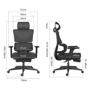 

Офисное кресло с подставкой для ног Xiaomi HBADA Ergonomic Computer Chair E2 High Version Black (E201 BSE)