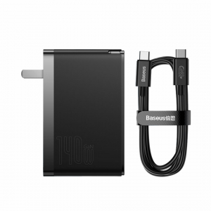 Сетевое зарядное устройство Xiaomi Baseus GaN5 Pro Quick Charger 2C+U 140W CH Black (CCGAN140CC) беспроводное зарядное устройство vlp wireless charger 3 в 1 с magsafe для apple черное