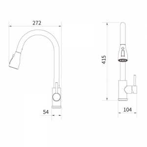 Выдвижной кухонный смеситель Xiaomi Diiib Three-function Pull-out Kitchen Faucet DXCF021 4900₽