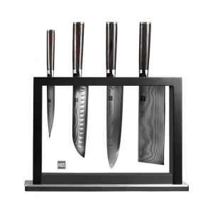 Набор кухонных ножей c подставкой Xiaomi Huo Hou Non-Stick Knife 5-Piece Set (HU0073) набор 2 предмета серьги колье элегия геометрия белый в серебре 40см