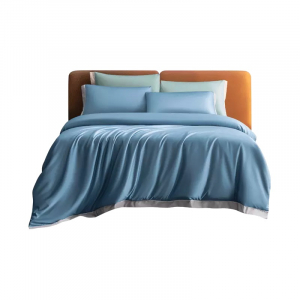 Постельное белье из хлопка Xiaomi Deep Sleep Super Soft Cotton Flow Kit 100S 1.8m Blue - фото 1