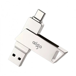 USB-Flash-накопитель Xiaomi Aigo Patriot Dual Interface Metal U Disk Type-C-USB 64GB (U350) arealer мини твердотельный накопитель ssd твердотельный usb flash disk твердотельное высокоскоростное хранилище black64gb
