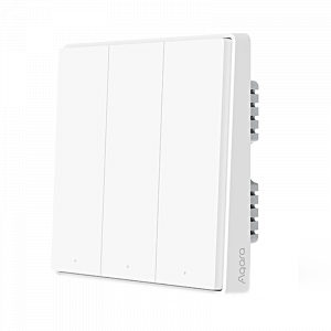Умный выключатель Xiaomi Aqara Smart Wall Switch D1 (Тройной с нулевой линии) White (QBKG26LM) беспроводной выключатель одноклавишный xiaomi aqara wireless switch e1 wxkg16lm cn