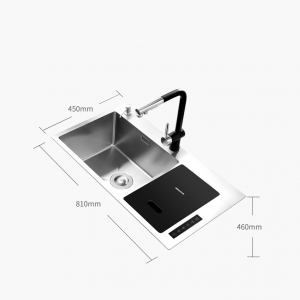 Умная кухонная мойка с ультразвуковой технологией мытья со смесителем Xiaomi Mensarjor Kitchen Sink With Smart Washing Machine (JBS2T-M1) - фото 2