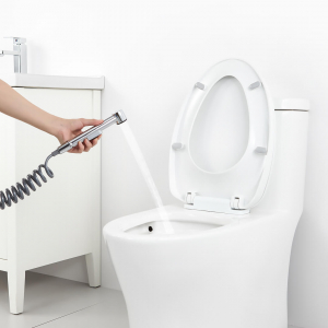 Гигиенический душ Xiaomi Submarine Toilet Mate Spray Gun Set Silver с угловым клапаном - фото 2