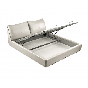 Двуспальная кровать с подъемным механизмом Xiaomi Yang Zi Look Souffle Leather Storage Bed 1.5 m Light Grey