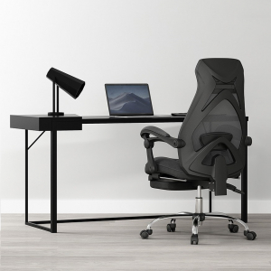 Офисное кресло с подставкой для ног Xiaomi HBADA Cloud Shield Ergonomic Office Chair Black - фото 3