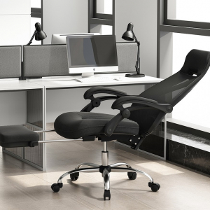 Офисное кресло с подставкой для ног Xiaomi HBADA Cloud Shield Ergonomic Office Chair Black - фото 2