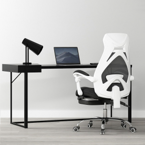 Офисное кресло с подставкой для ног Xiaomi HBADA Cloud Shield Ergonomic Office Chair White - фото 3