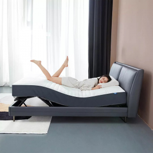 Умная двуспальная кровать Xiaomi 8H Smart Electric Bed Pro Milan RM 1.5 m Grey Blue (умное основание и латексный матрас Schcott)