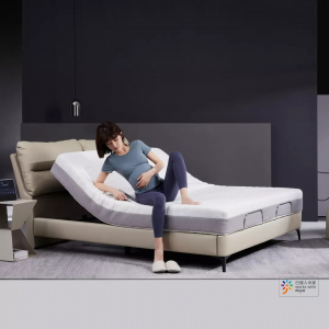 Умная двуспальная кровать Xiaomi 8H Milan Smart Leather Electric Bed S 1.5 m Beige (умное основание и хлопковый матрас MZ1)
