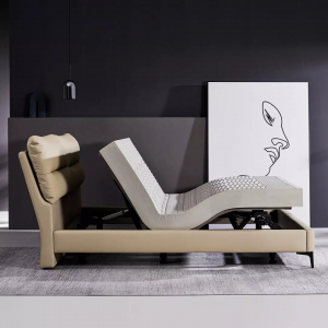Умная двуспальная кровать  8H Milan Smart Leather Electric Bed S 1.5 m Beige (умное основание и латексный матрас RA Alpha) - фото 3