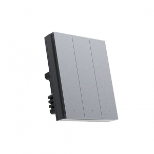 Умный настенный выключатель Aqara Smart Wall Switch H1 Pro (тройной c нулевой линией) Black (QBKG32LM) выключатель moes zigbee 1 gang wireless switch zt sy sr