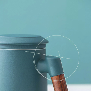 Фарфоровая чашка для чая с керамическим фильтром Xiaomi Zesee Selected Ceramic Tea Cup Black Applications