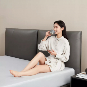 Двуспальная кровать Xiaomi 8H Jun Italian Light Luxury Leather Soft Bed 1.8m Grey (JMP2) - фото 5