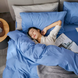 Антибактериальное постельное белье из хлопка Xiaomi 8H Super Soft Thermal Insulation Linens J9 1.8m Blue - фото 2