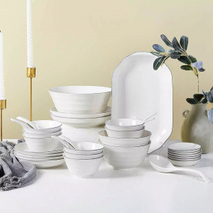 Набор керамической посуды Xiaomi YanSe Set of Ceramic Dishes White 33 прибора - фото 2