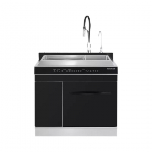 Модульная кухонная мойка с посудомоечной машиной Xiaomi Mensarjor Smart Integrated Sink Dishwasher Integrated Cabinet Stainless Steel Double Tank Flagship Model (версия с ультразвуковой очисткой, очистителем воды и измельчителем отходов) (JJS-90S02U-DWF) - фото 1