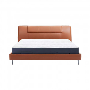 Умная двуспальная кровать Xiaomi 8H Feel Leather Smart Electric Bed 1.8m Orange (умное основание DT5 и ортопедический матрас TZ) - фото 1