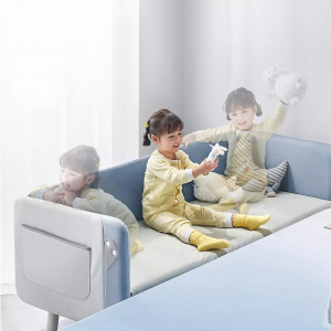 Детская кроватка Xiaomi Igrow Children's Soft Packed Splicing Bed Latex Coir Blue (180х70 см) - фото 5