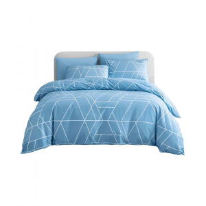 Комплект постельного белья Xiaomi Como Living Bed Sheets Line Blue 1.8m - фото 1