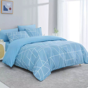 Комплект постельного белья Xiaomi Como Living Bed Sheets Line Blue 1.8m - фото 5