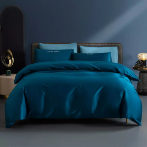 Постельное белье из хлопка Xiaomi Deep Sleep Luxury Sateen Kits 1.5m Blue - фото 3