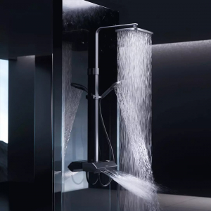 Душевая стойка Xiaomi Whale Spout Waist Massage Constant Temperature Digital Display Shower Set Silver - фото 4