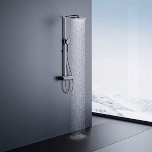 Душевая стойка Xiaomi Whale Spout Waist Massage Constant Temperature Digital Display Shower Set Silver - фото 2