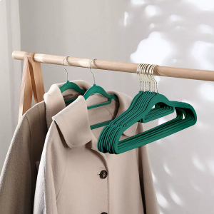 Набор вешалок для одежды Xiaomi Jeko&Jeko Non-slip Flocking Hanger Green 20 шт (SWH-2521) - фото 2