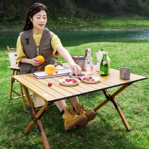 Портативный складной стол Xiaomi 8H Outdoor Picnic Camping Table Wood (HFD) - фото 5