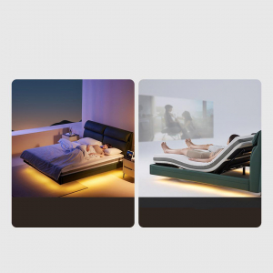Умная двуспальная кровать Xiaomi 8H Feel Intelligent Leather Suspended Electric Bed X+ 1.8m Gray DT7 (без матраса) - фото 5