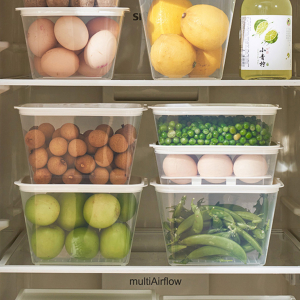 Набор прямоугольных контейнеров Xiaomi Jubilee Dragon Kitchen Transparent Refrigerator Rectangular Storage Box 1100 мл (3шт.) - фото 3