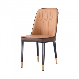 Обеденный стул Linsy Light Luxury Rockboard Chair Beige&Brown (LS073S4-A)
