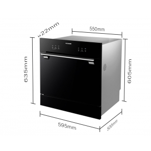 Умная посудомоечная машина Xiaomi QCOOCER Circle Kitchen AI Smart Dishwasher 8 Set - фото 8