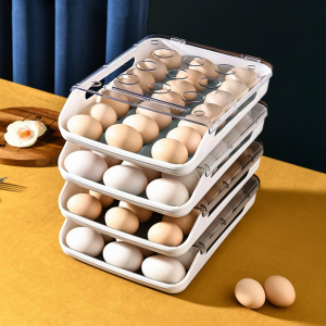 Контейнер для хранения яиц Xiaomi Have Fantastic Home TPR Rolling Egg Storage Box Blue - фото 4