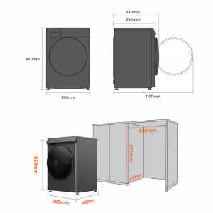 Умная стиральная машина с функцией сушки Xiaomi Mijia DD Washing and Drying Machine Ultra-thin Body 10kg Grey (XHQG100MJ202) - фото 5