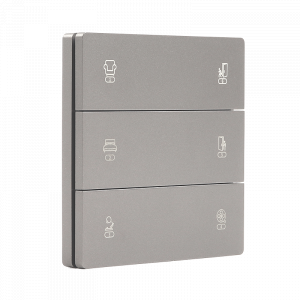 Умный беспроводной выключатель Xiaomi Pingtou Xiong PTX Smart Switch A6 Free Stickers Gray (шестиклавишный)